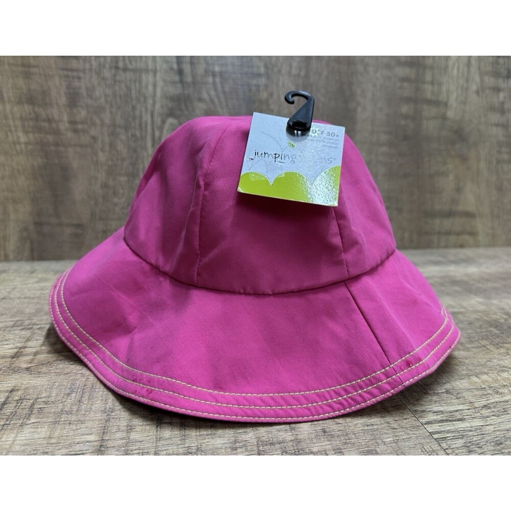 Jumping Beans girl size 2T-4T pink chin strap hat UPF 50 UV Protection
